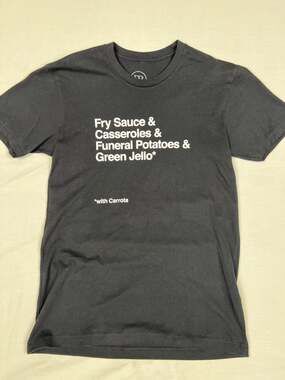 DB Fry Sauce & Casseroles & Funeral Potatoes & Green Jello Black T-Shirt Small